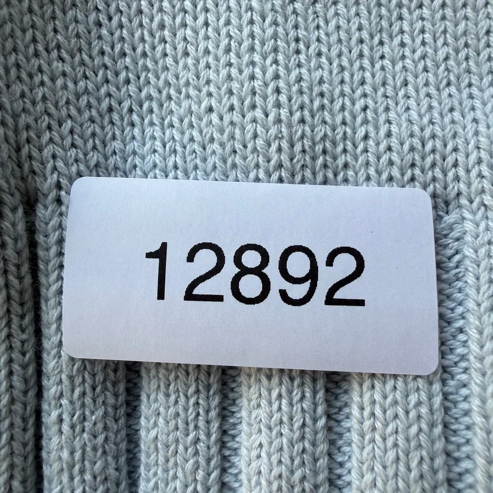 525 America Crewneck Sweater Womens L Light Blue Oversized Cotton Knit 12892